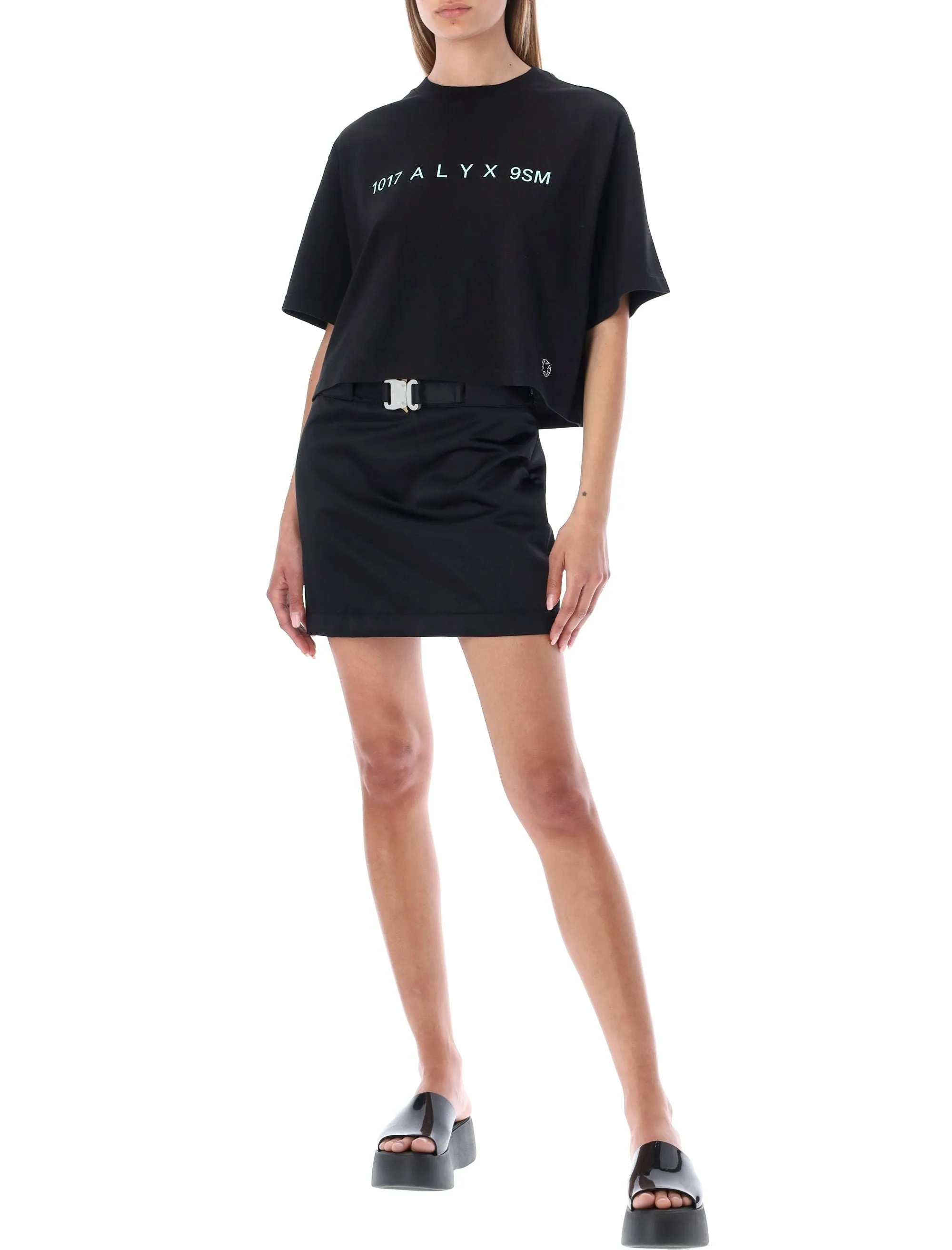 1017 ALYX 9SM Logo Printed Cropped T-Shirt