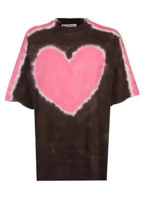 Acne Studios Heart Printed Crewneck T-Shirt