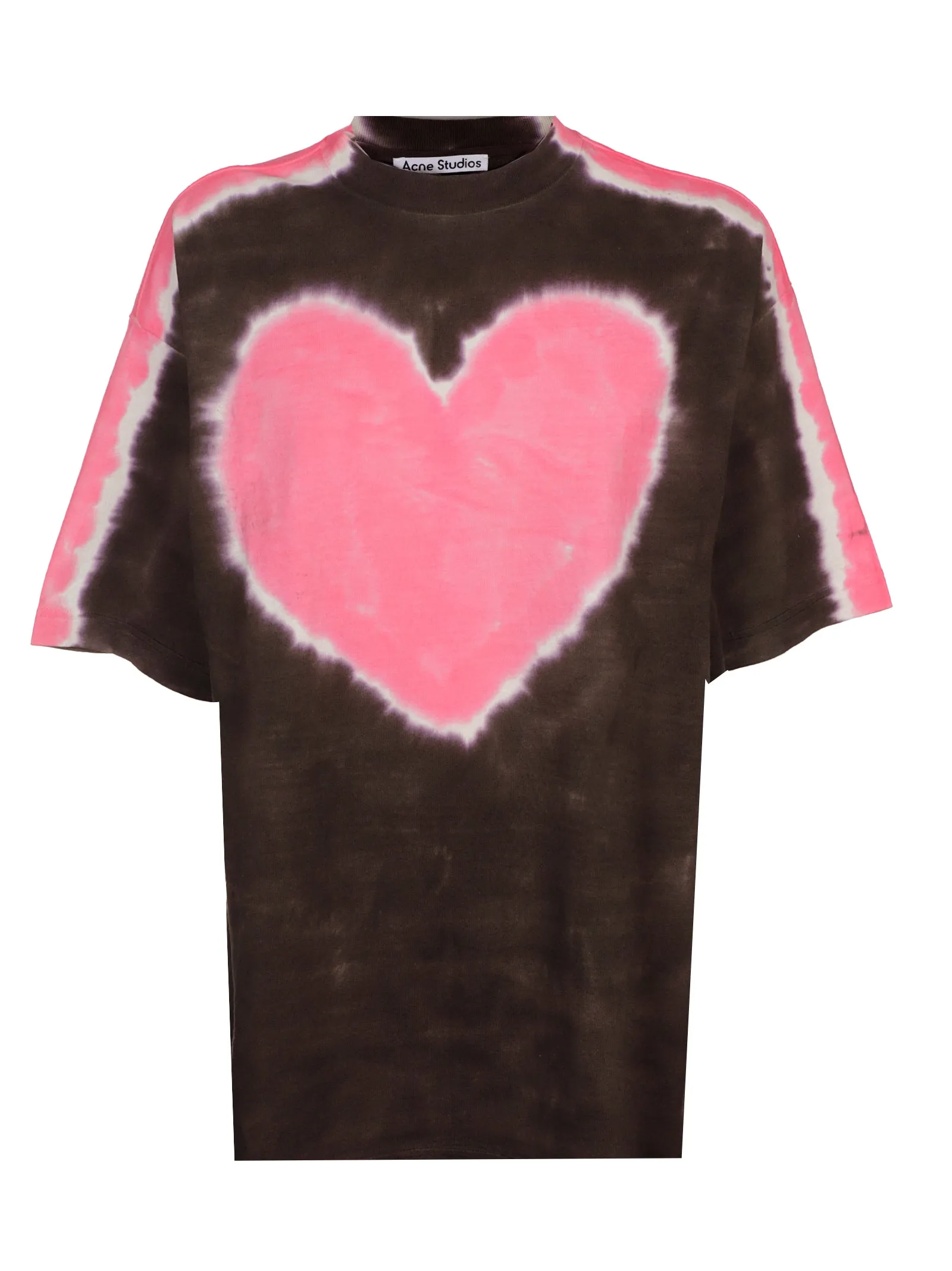 Acne Studios Heart Printed Crewneck T-Shirt