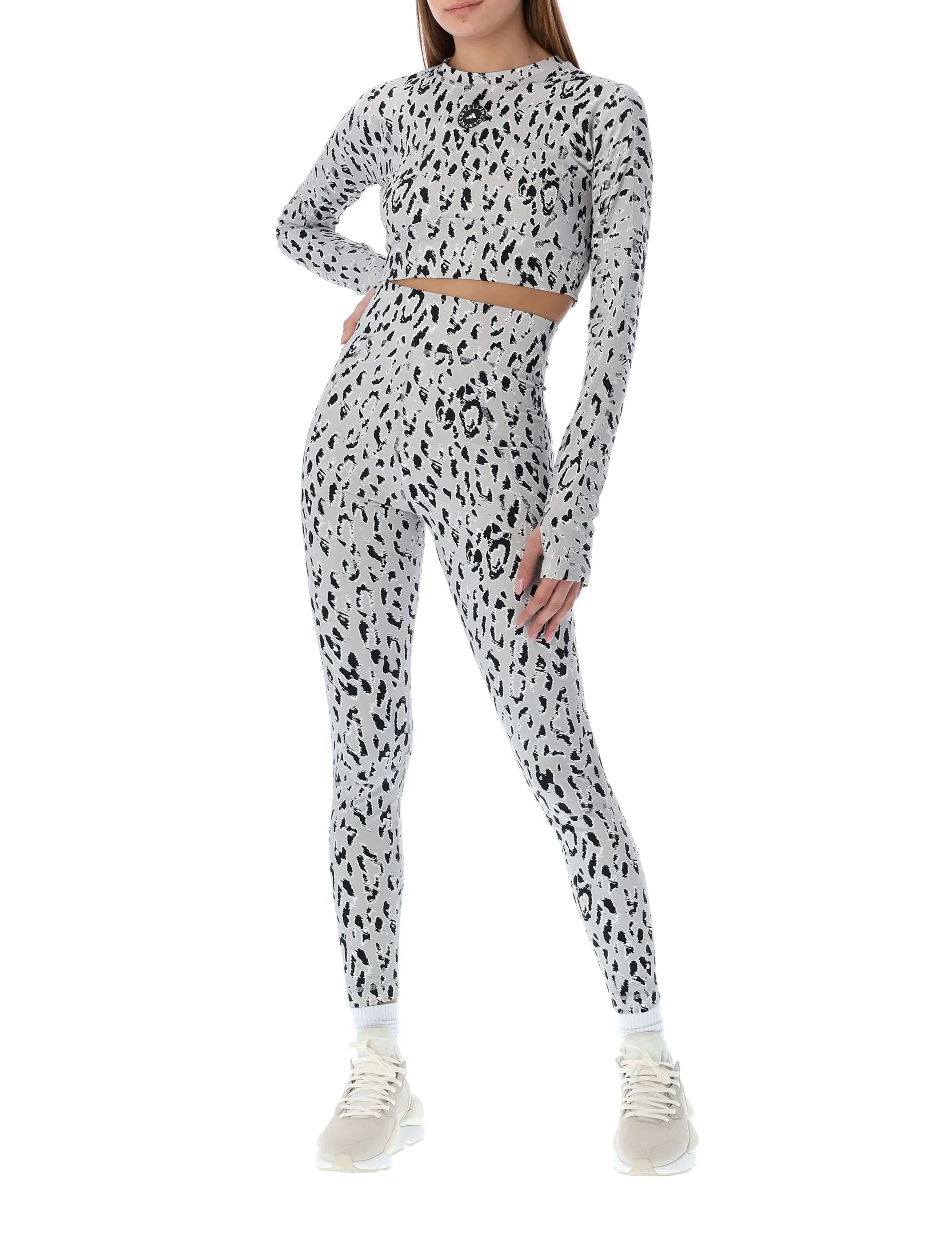 Adidas By Stella McCartney Leopard Pattern Cropped Top