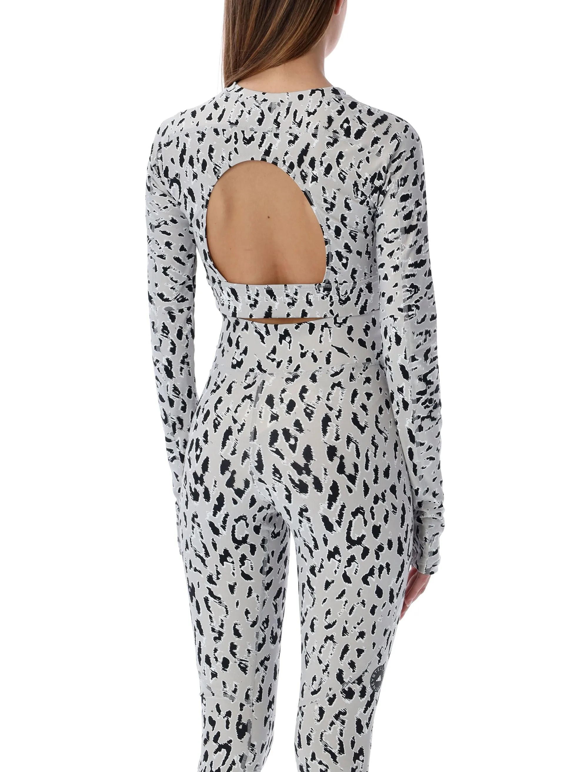 Adidas By Stella McCartney Leopard Pattern Cropped Top