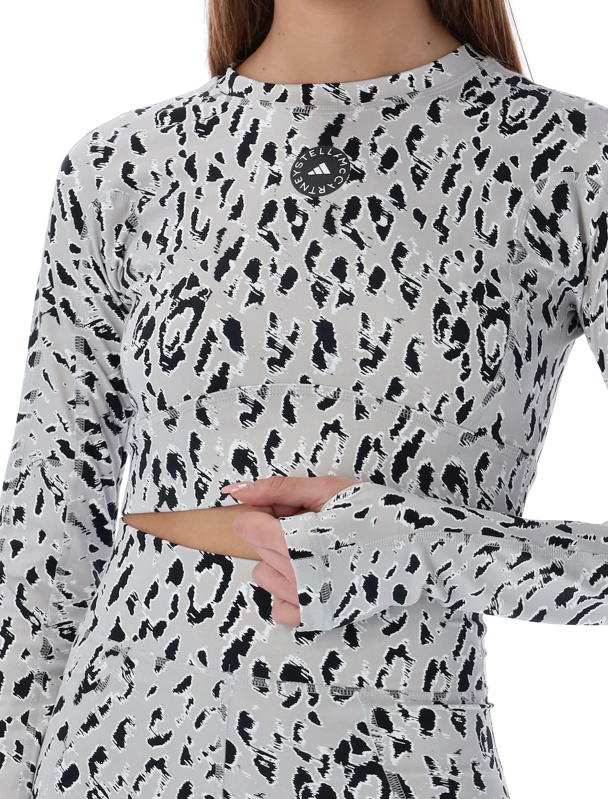 Adidas By Stella McCartney Leopard Pattern Cropped Top