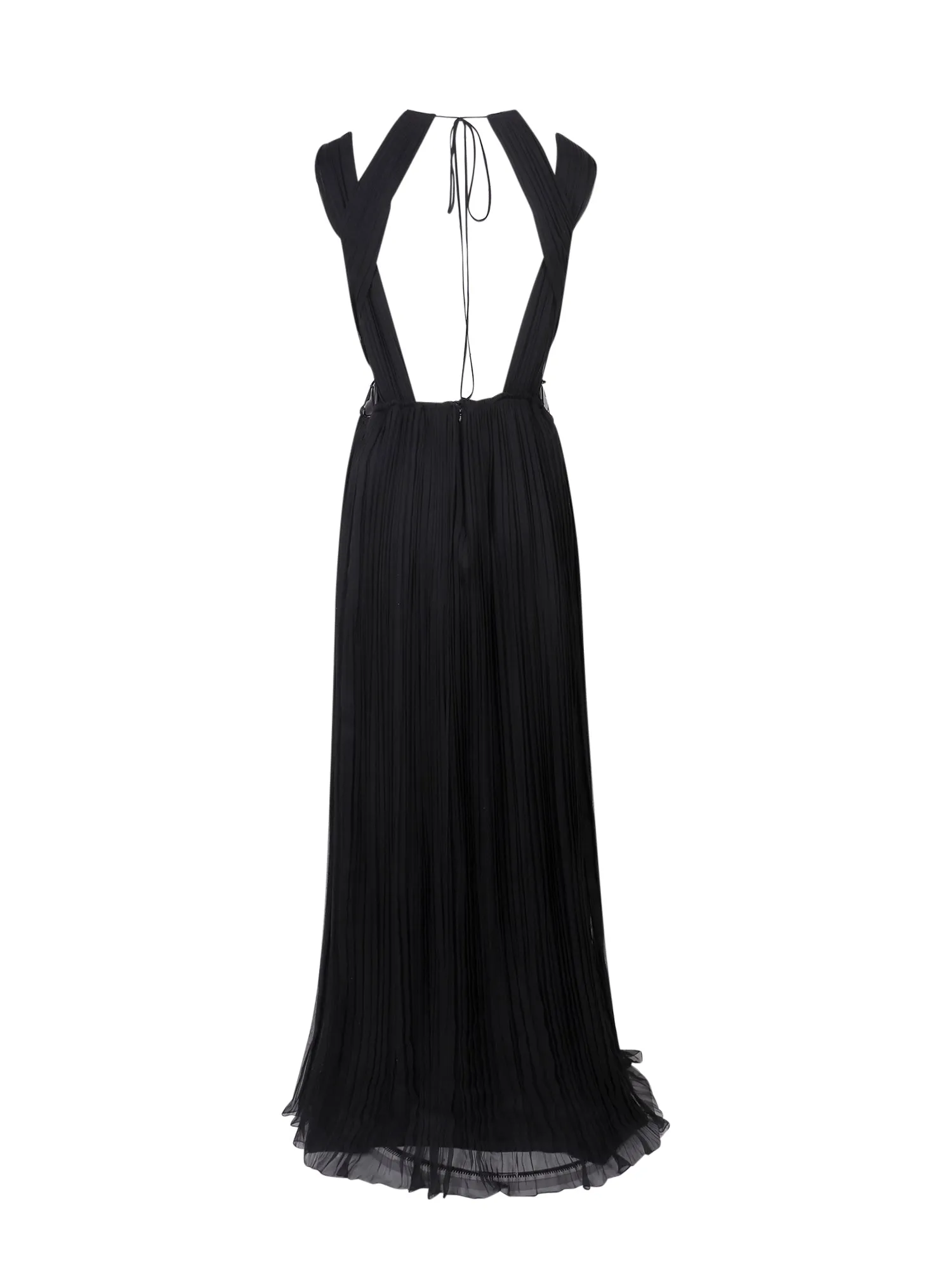 Alberta Ferretti Cut-Out Detail Halterneck Open Back Maxi Dress