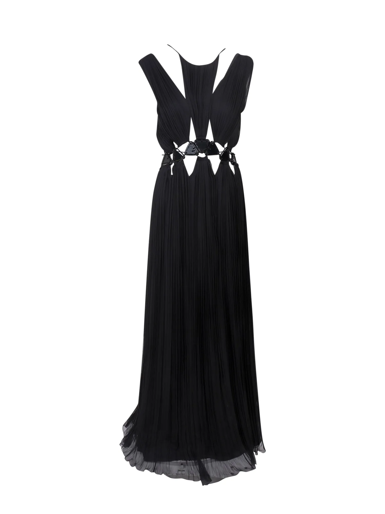 Alberta Ferretti Cut-Out Detail Halterneck Open Back Maxi Dress