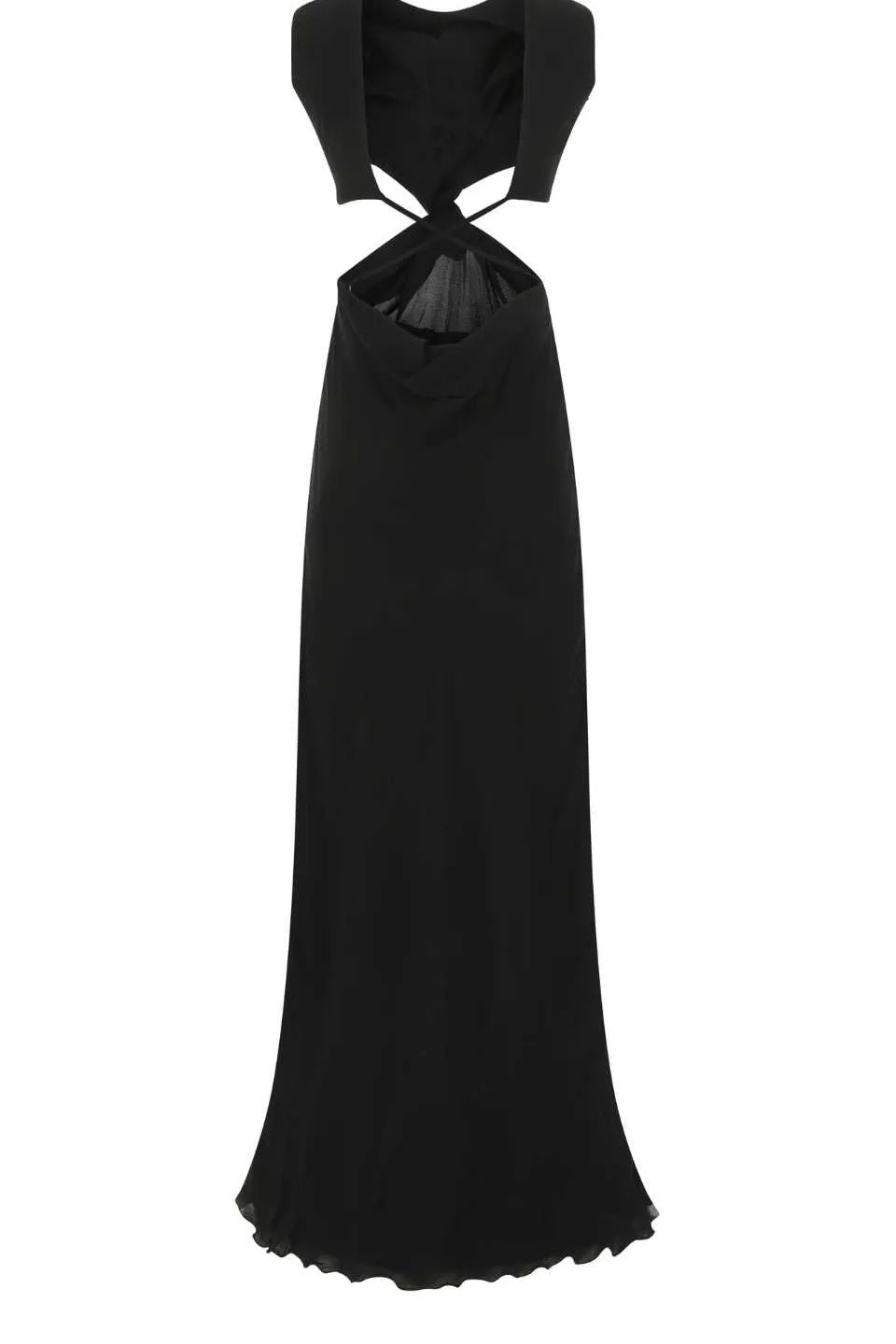 Alberta Ferretti Cut-Out Sleeveless Maxi Dress