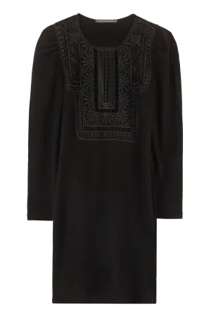 Alberta Ferretti Lace Front Mini Dress