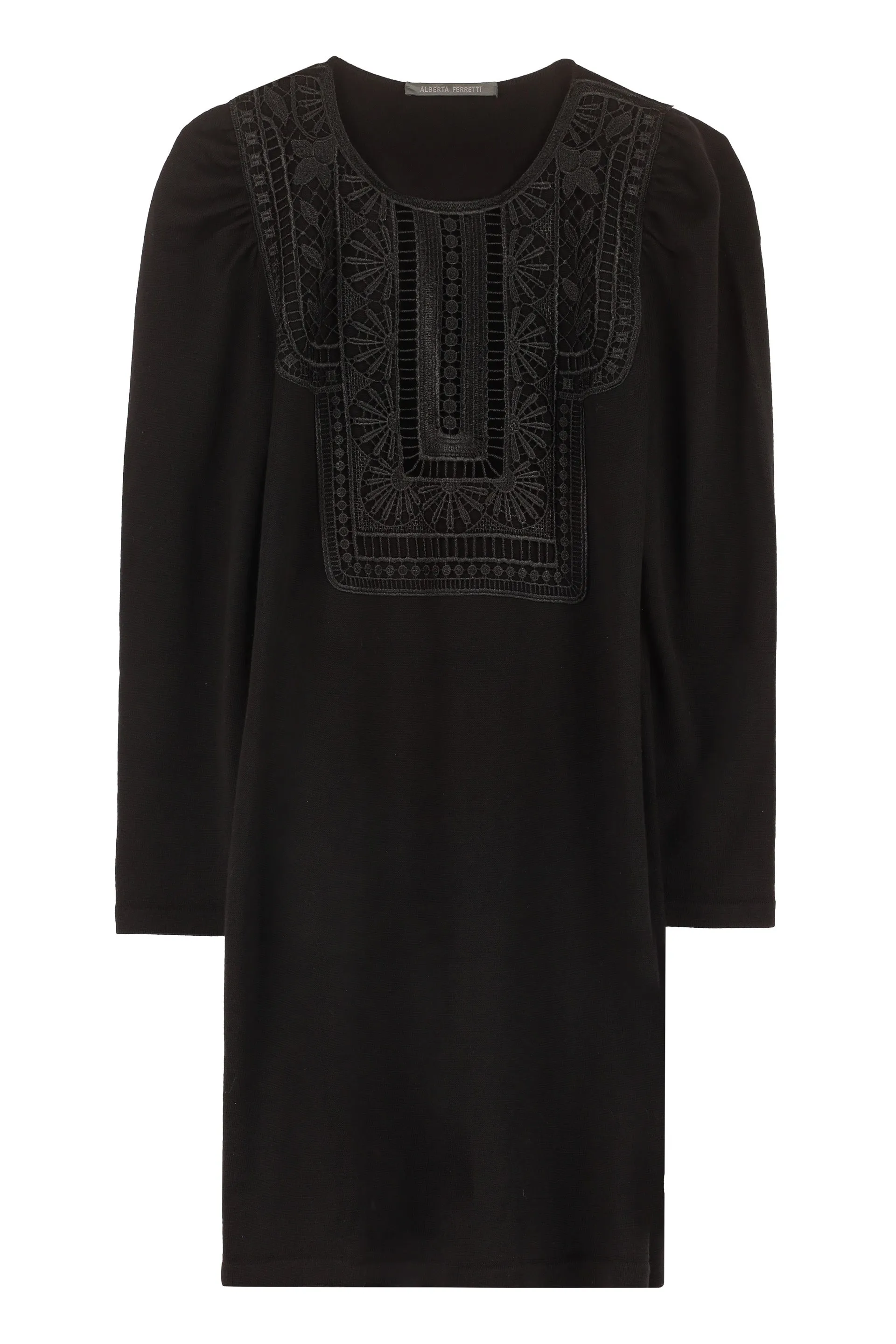 Alberta Ferretti Lace Front Mini Dress