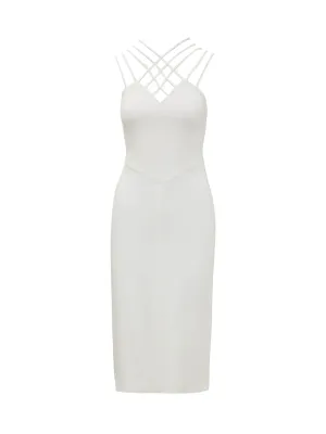 Alberta Ferretti Strap Detailed Midi Dress