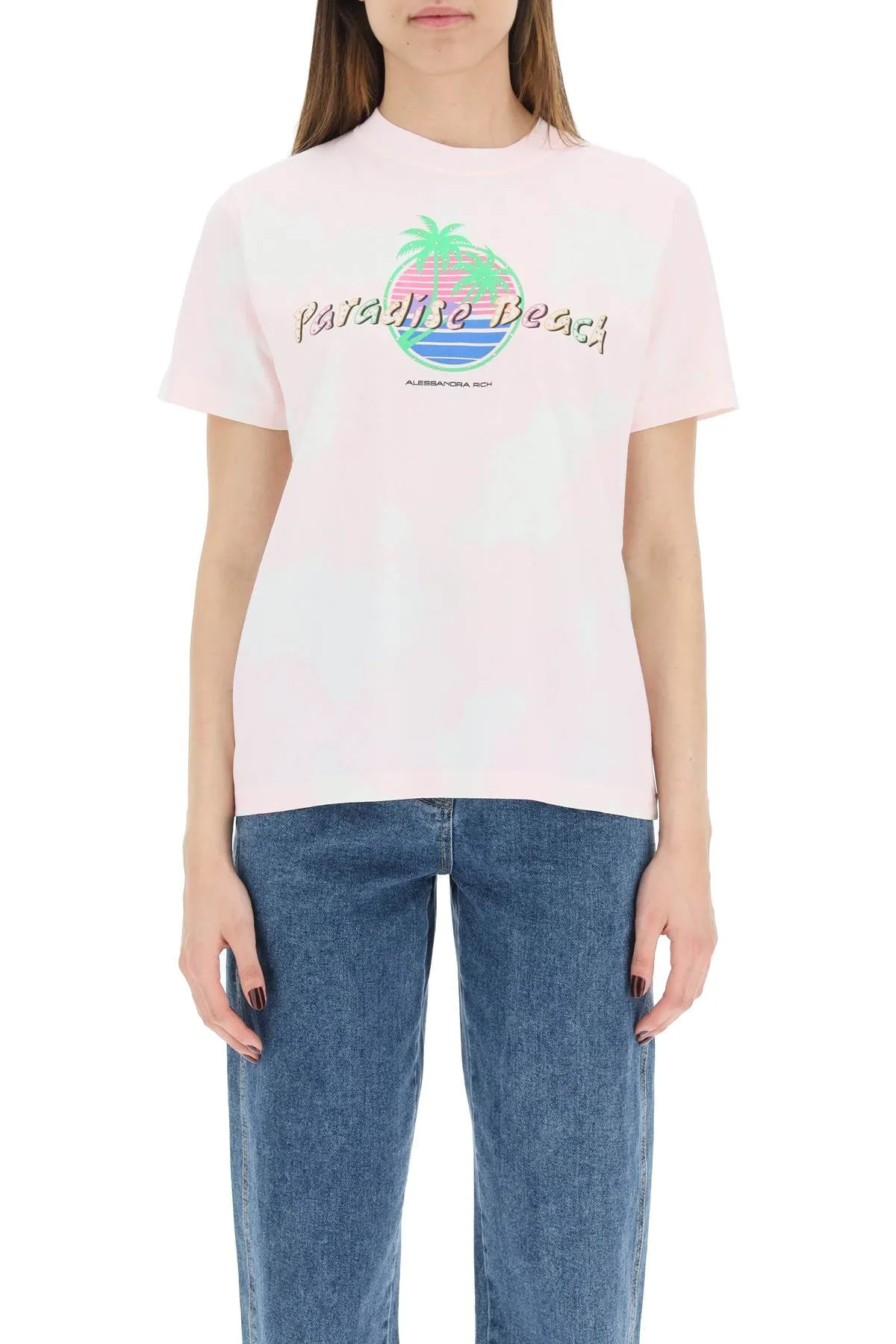 Alessandra Rich Graphic Print Crewneck T-Shirt