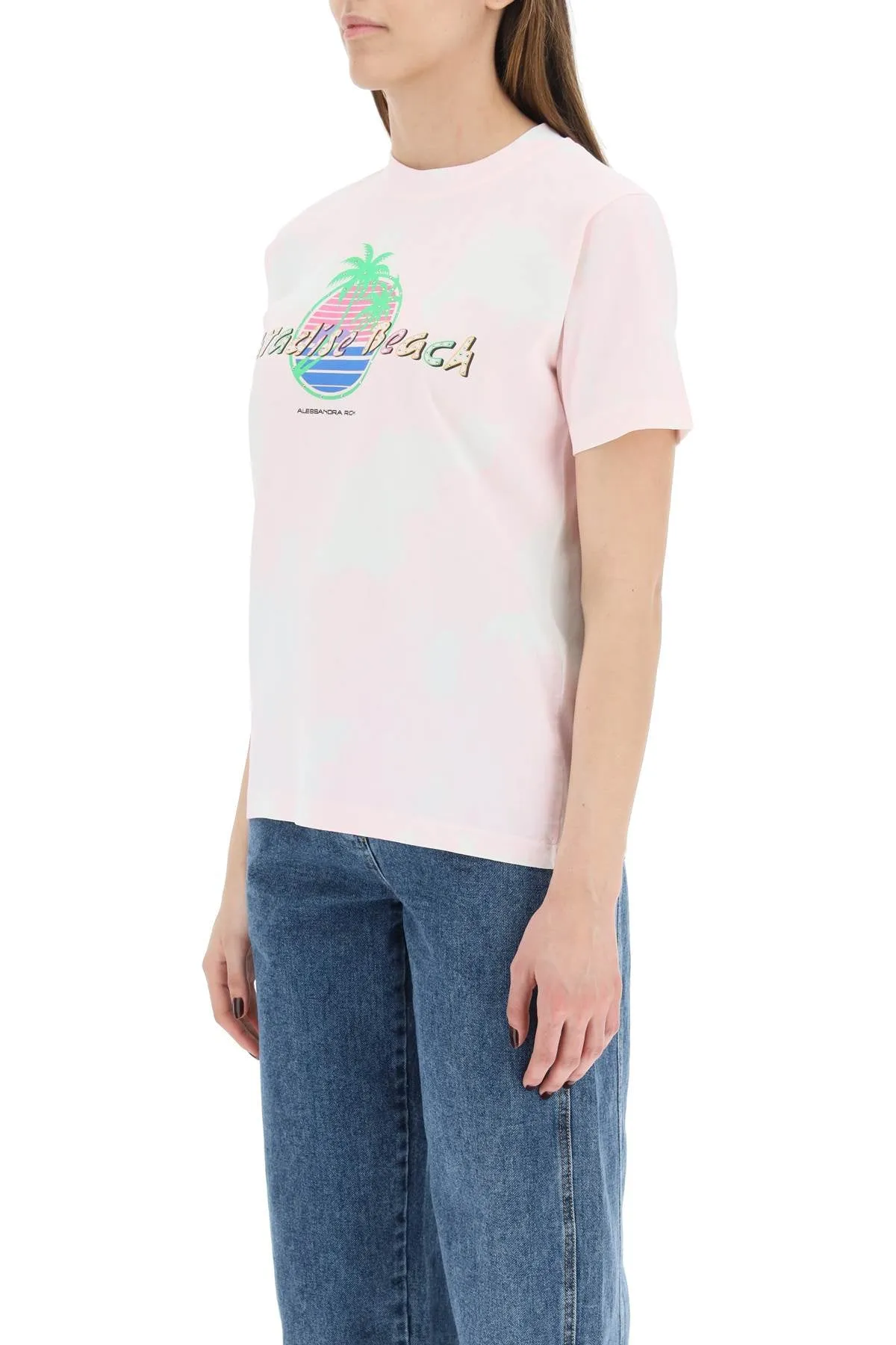 Alessandra Rich Graphic Print Crewneck T-Shirt