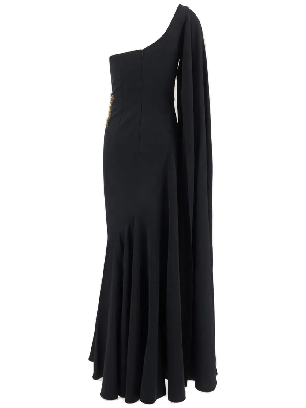 Alexander McQueen Embellished One-Shoulder Maxi Dress