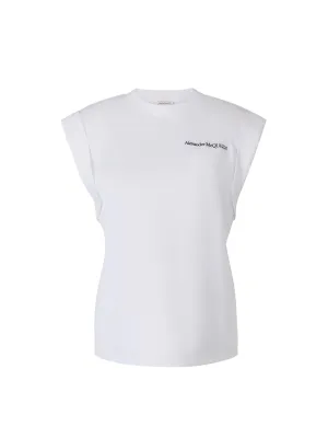 Alexander McQueen Logo Embroidered Crewneck T-Shirt