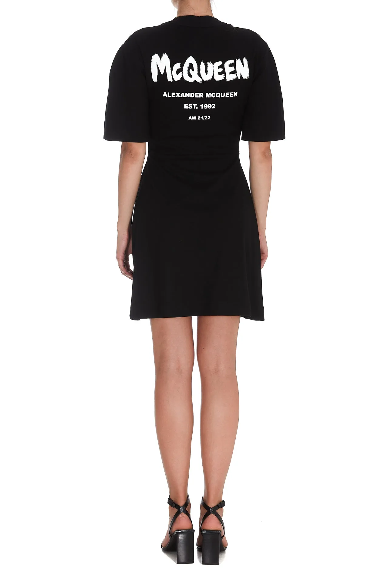 Alexander McQueen Logo Print Mini Dress