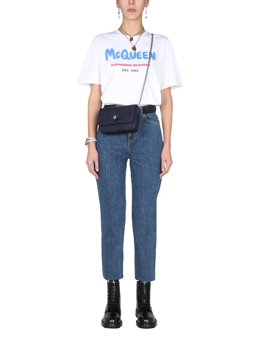 Alexander McQueen Logo Printed Crewneck T-Shirt