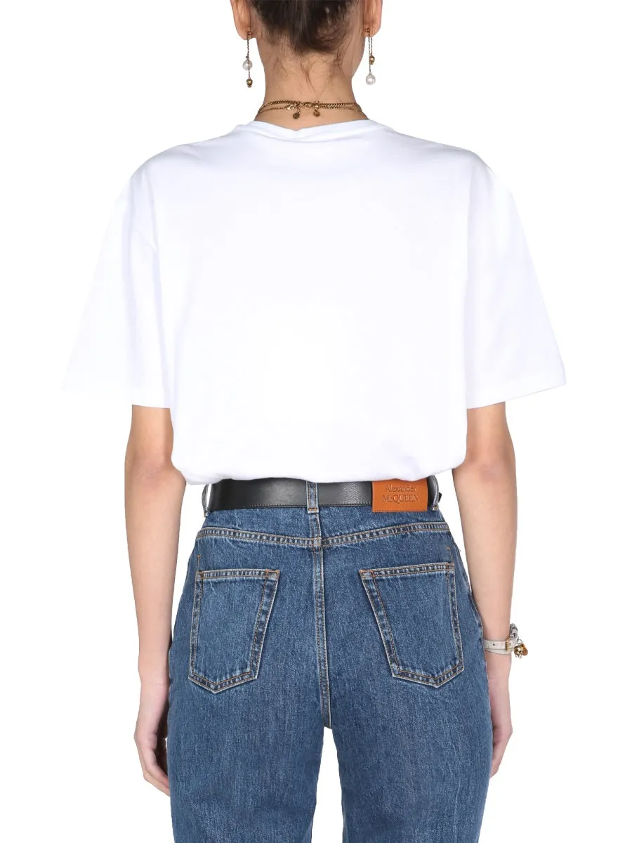Alexander McQueen Logo Printed Crewneck T-Shirt