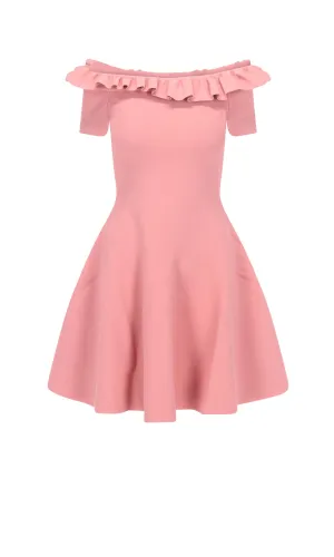Alexander McQueen Off-Shoulder Mini Dress
