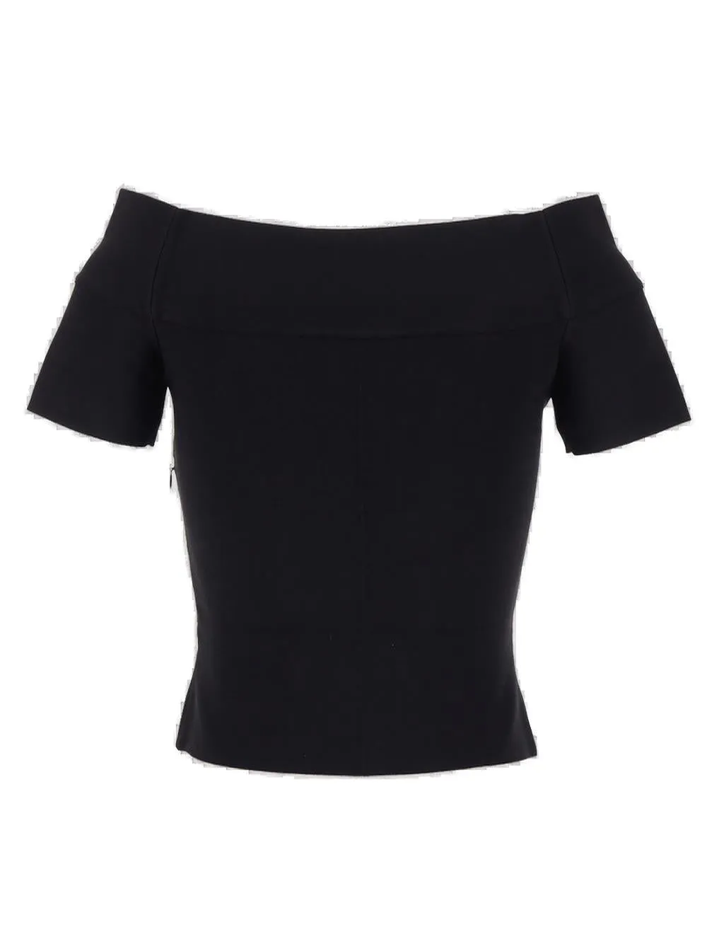 Alexander McQueen Off-Shoulder Short-Sleeved Top