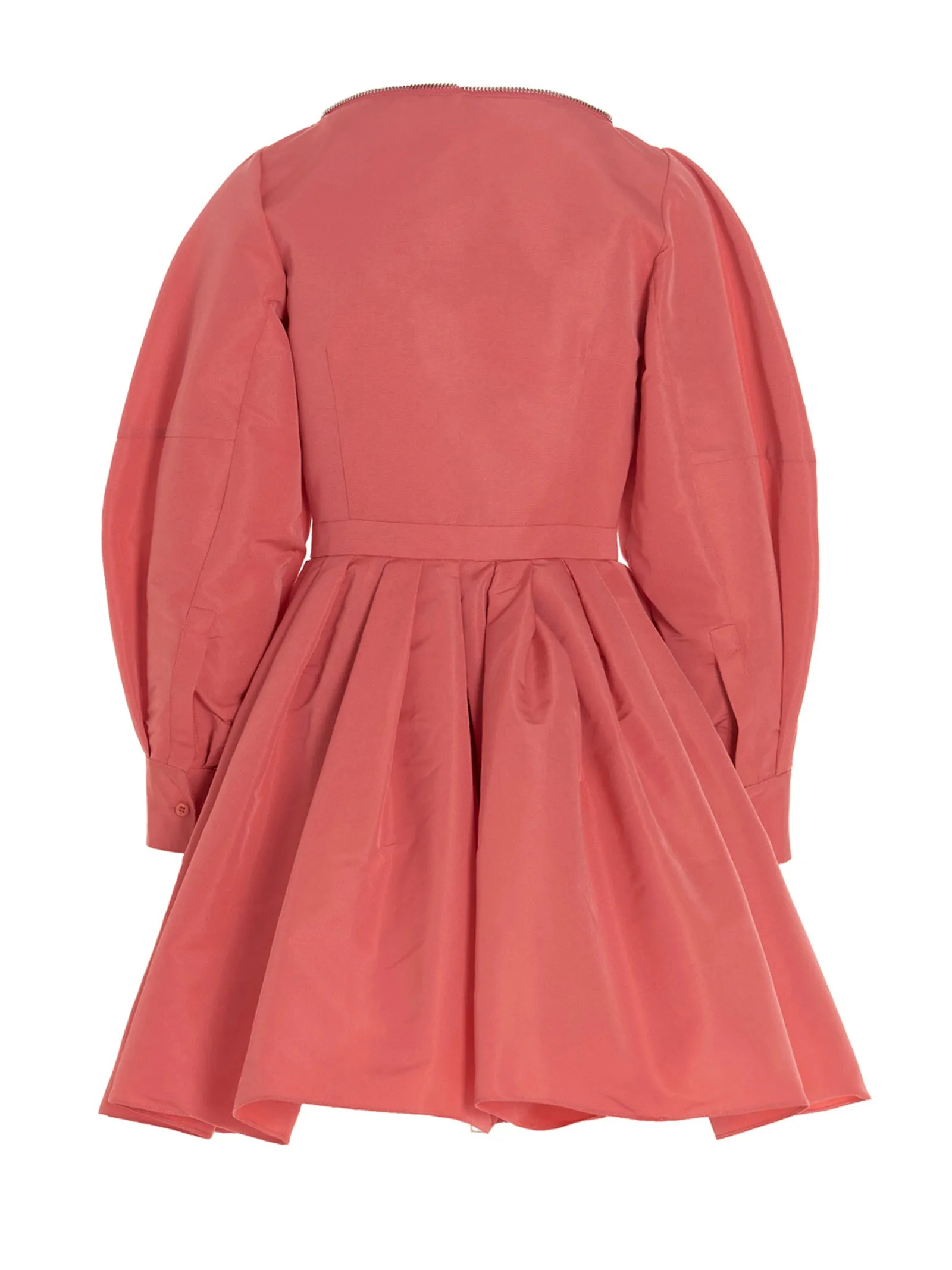 Alexander McQueen Puff Sleeved Zipped Mini Dress
