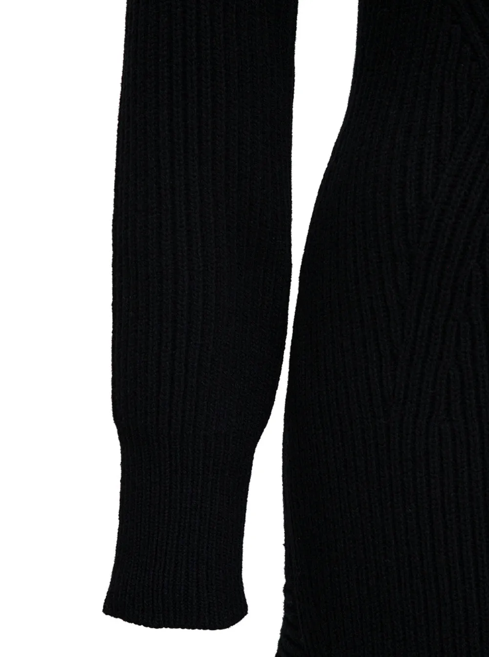 Alexander McQueen Ribbed Knitted V-Neck Dress