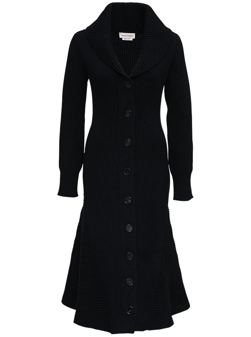 Alexander McQueen Ribbed Knitted V-Neck Dress