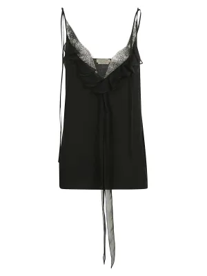 Alexander McQueen V-Neck Lace Detailed Vest Top