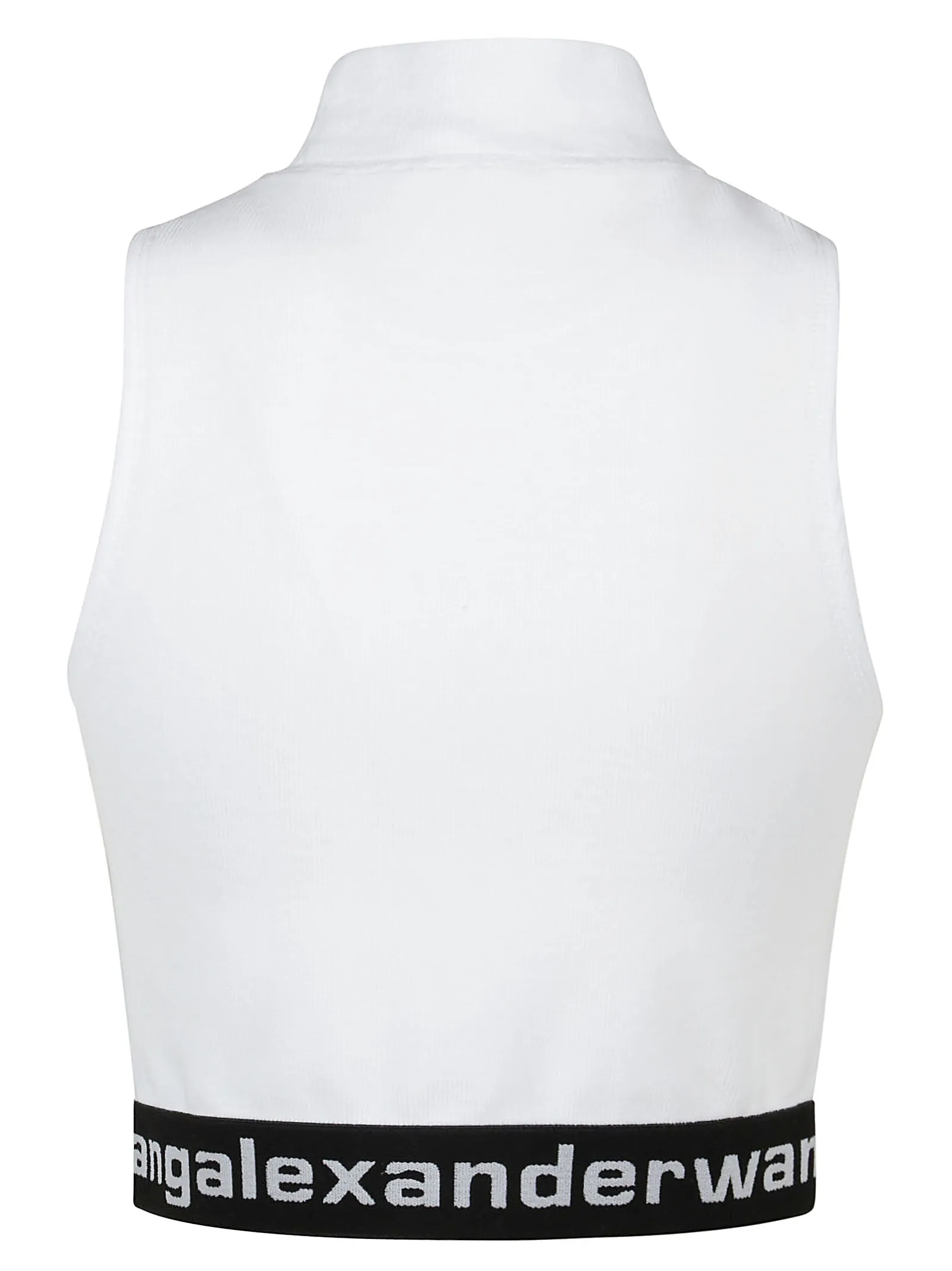 Alexander Wang Logo Band Cropped Sleeveless Top