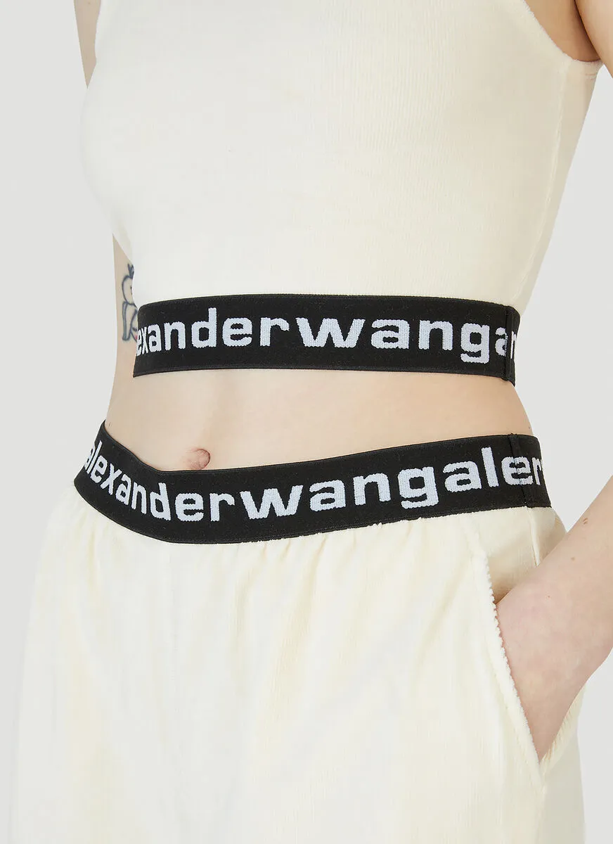 Alexander Wang Logo Band Cropped Sleeveless Top