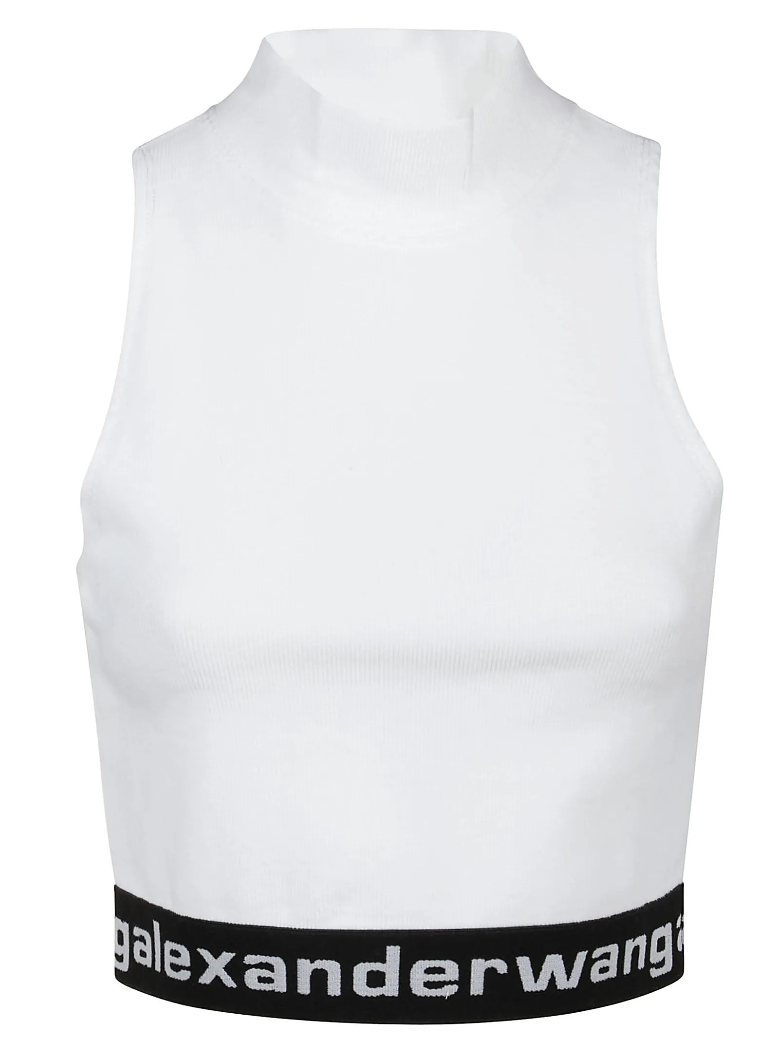 Alexander Wang Logo Band Cropped Sleeveless Top