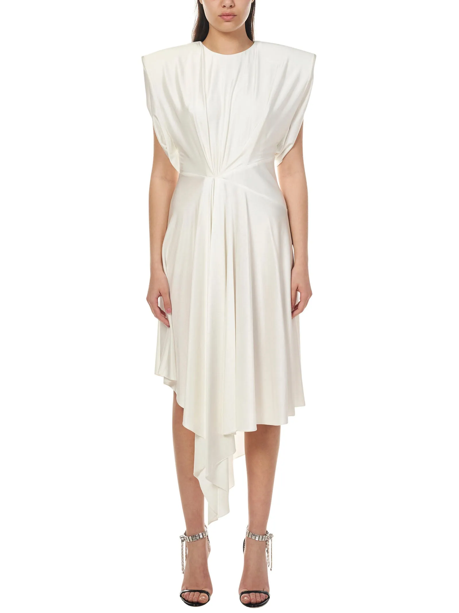 Alexandre Vauthier Gathered Detail Asymmetric Midi Dress