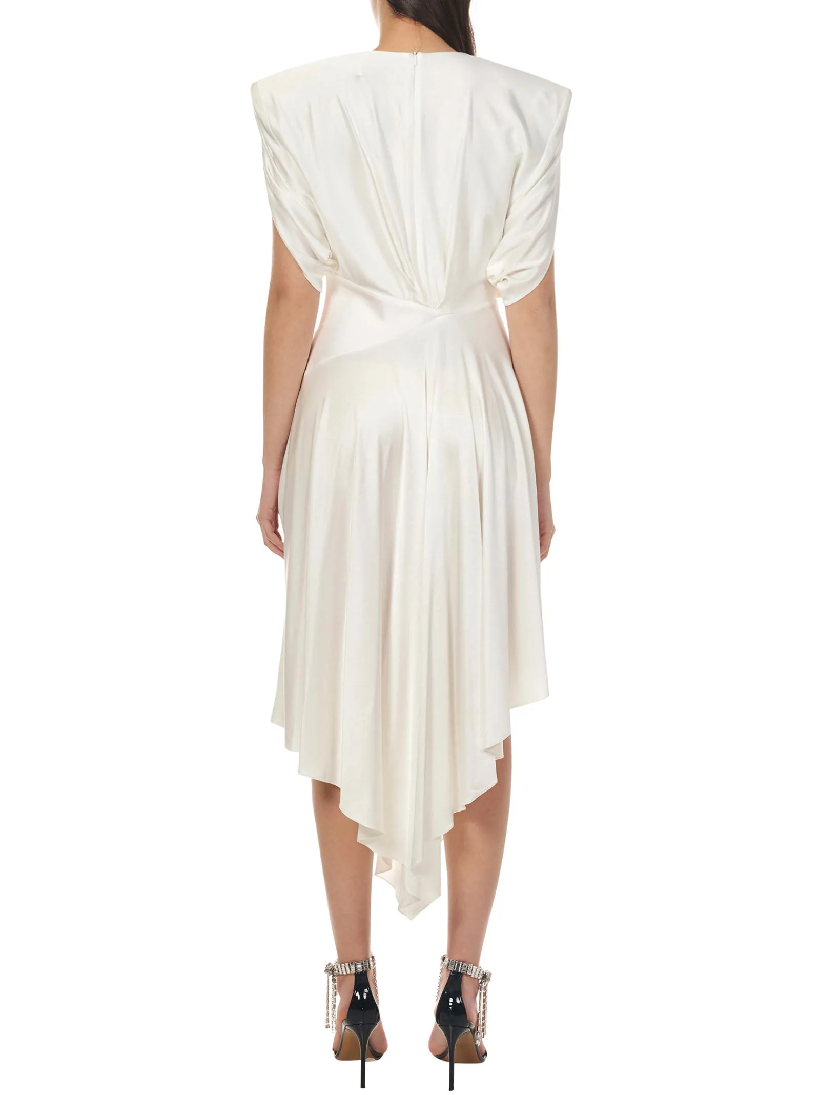 Alexandre Vauthier Gathered Detail Asymmetric Midi Dress