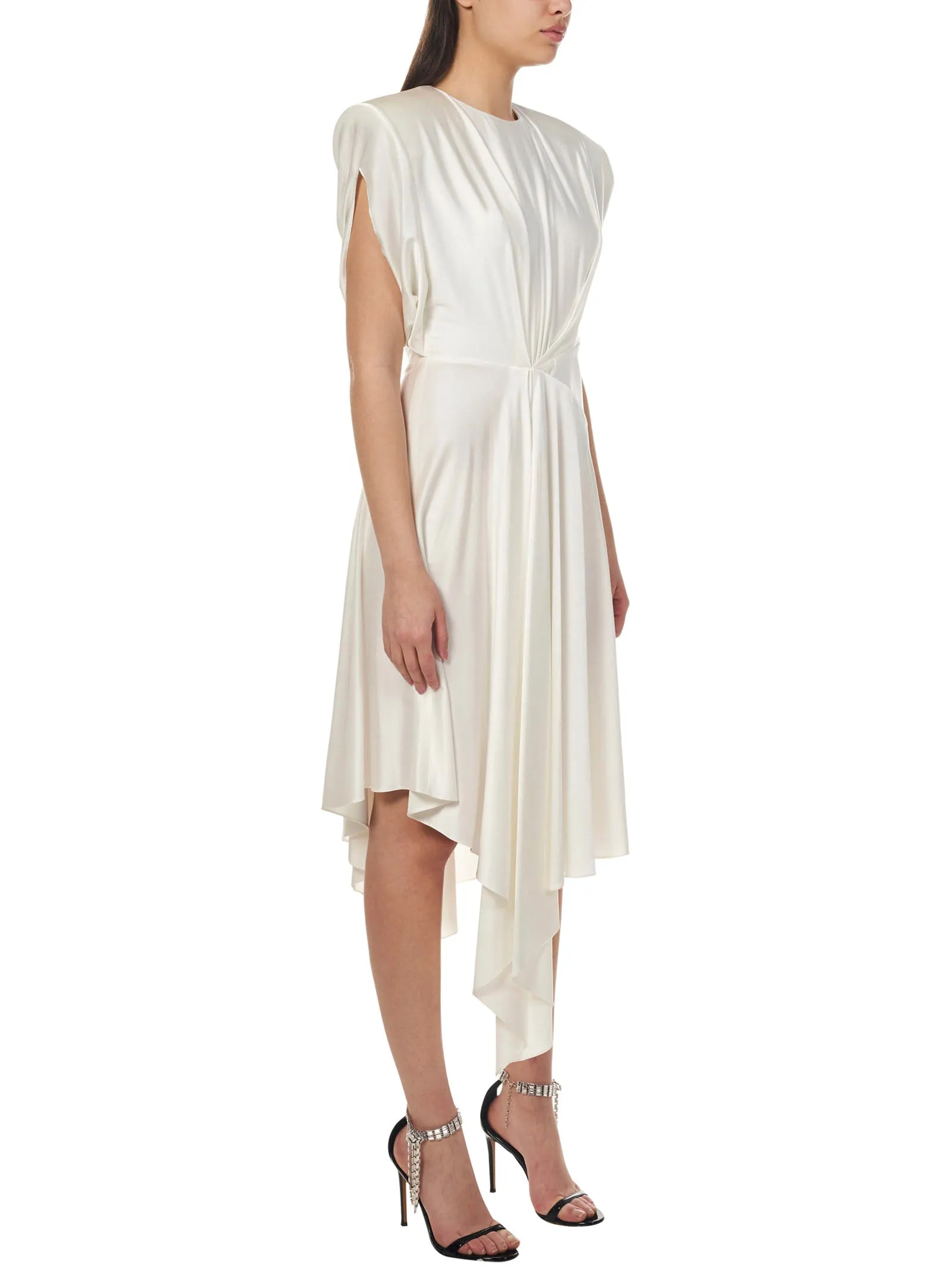 Alexandre Vauthier Gathered Detail Asymmetric Midi Dress