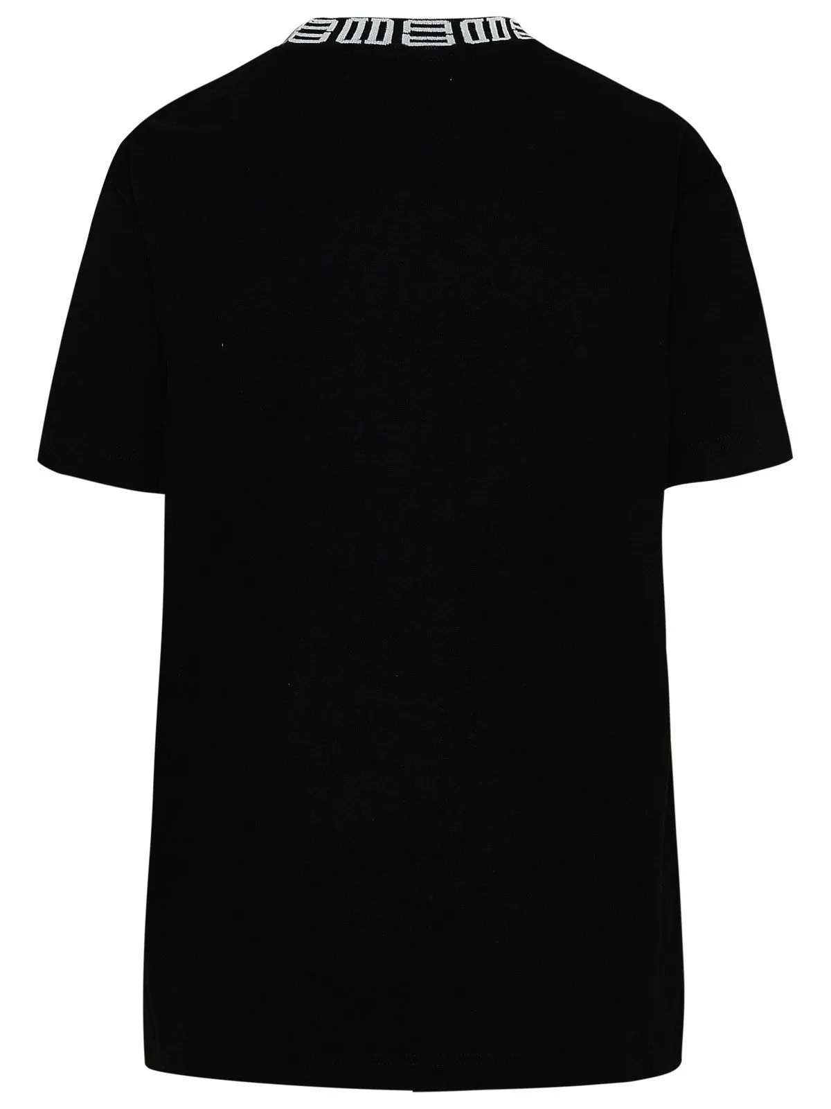 Ambush Monogram Ribbed-Collar Short-Sleeved T-Shirt