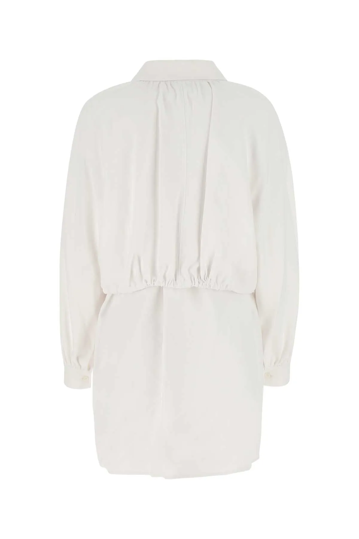 AMI Bow Detailed V-Neck Mini Dress