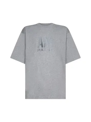 AMI Logo Printed Crewneck T-Shirt