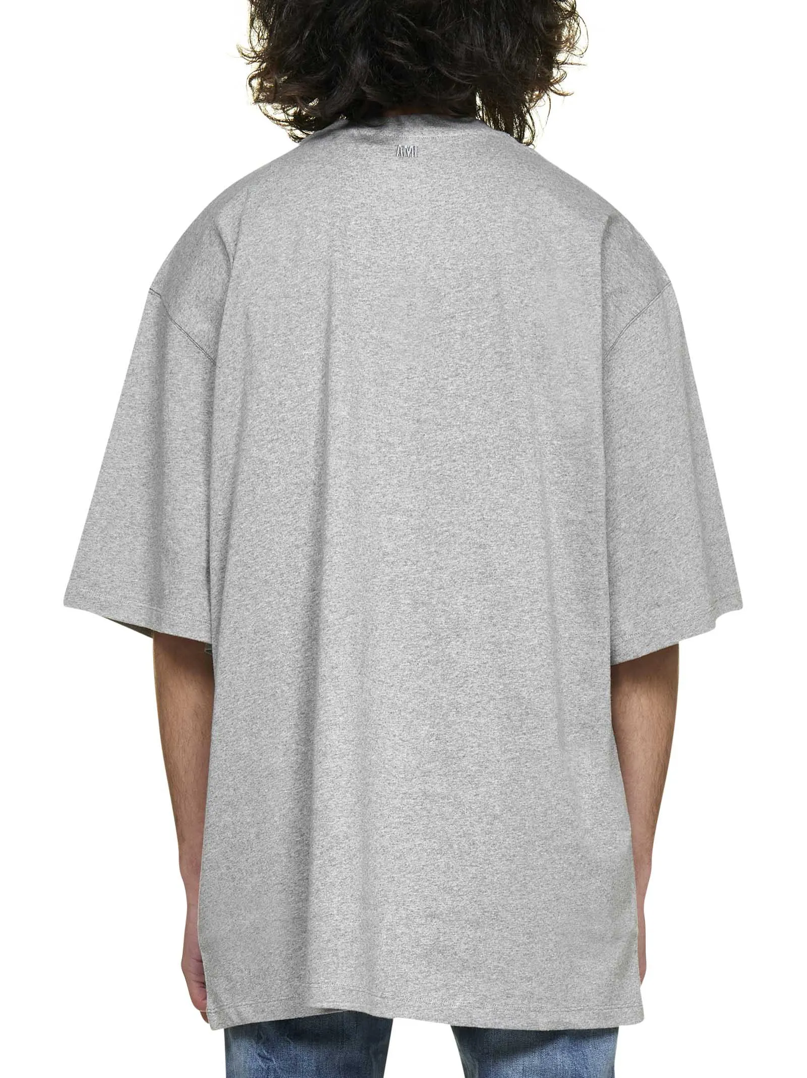 AMI Logo Printed Crewneck T-Shirt
