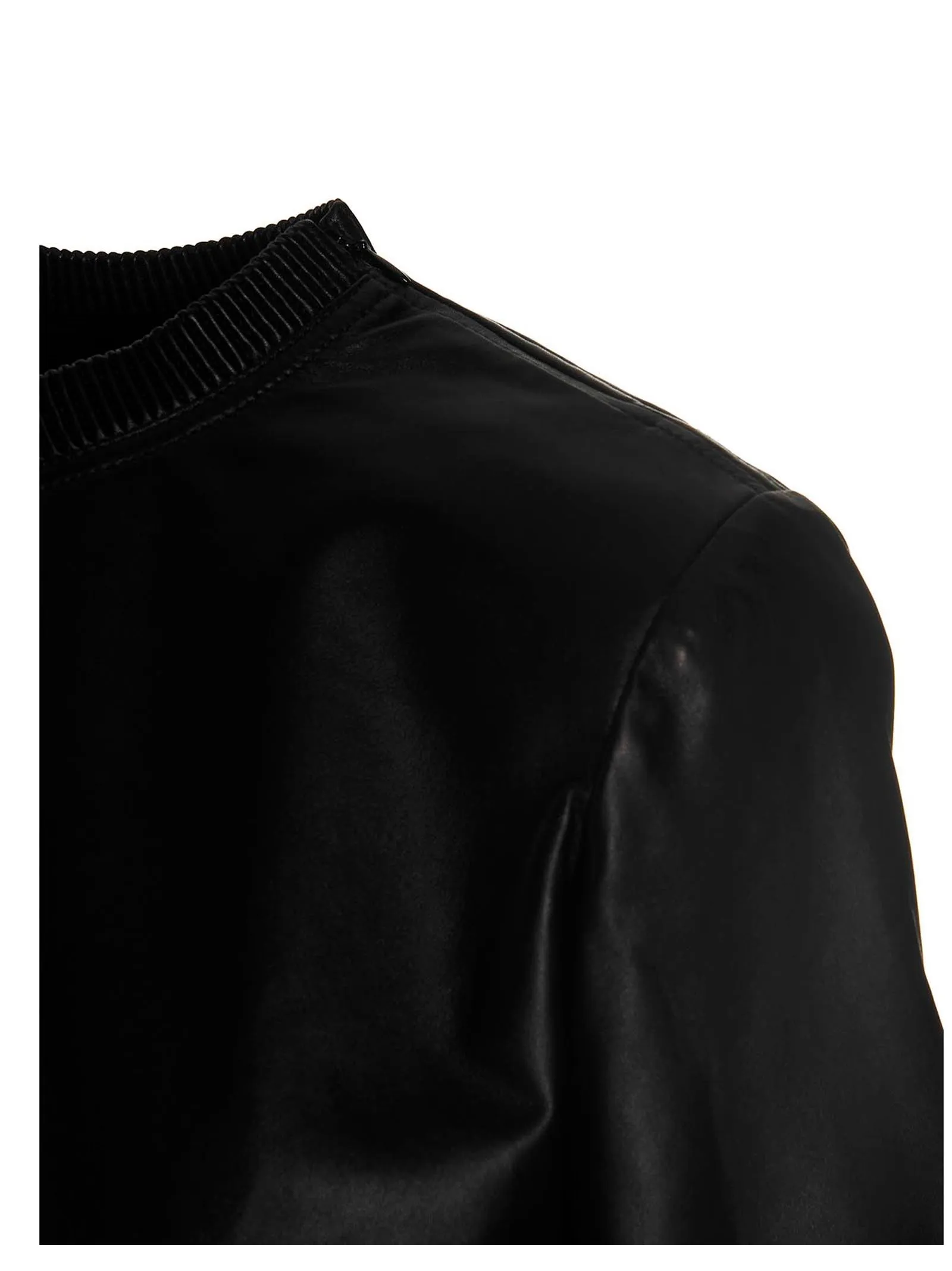 Amiri Crewneck Short-Sleeved Leather T-Shirt