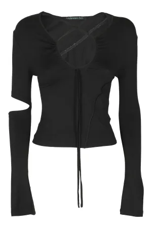 Andersson Bell Edie Cross String Long Sleeved Top