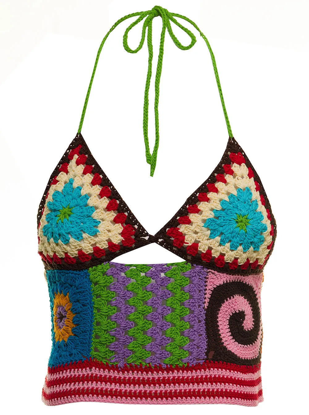 Andersson Bell Moana Crochet Color-Block Tank Top