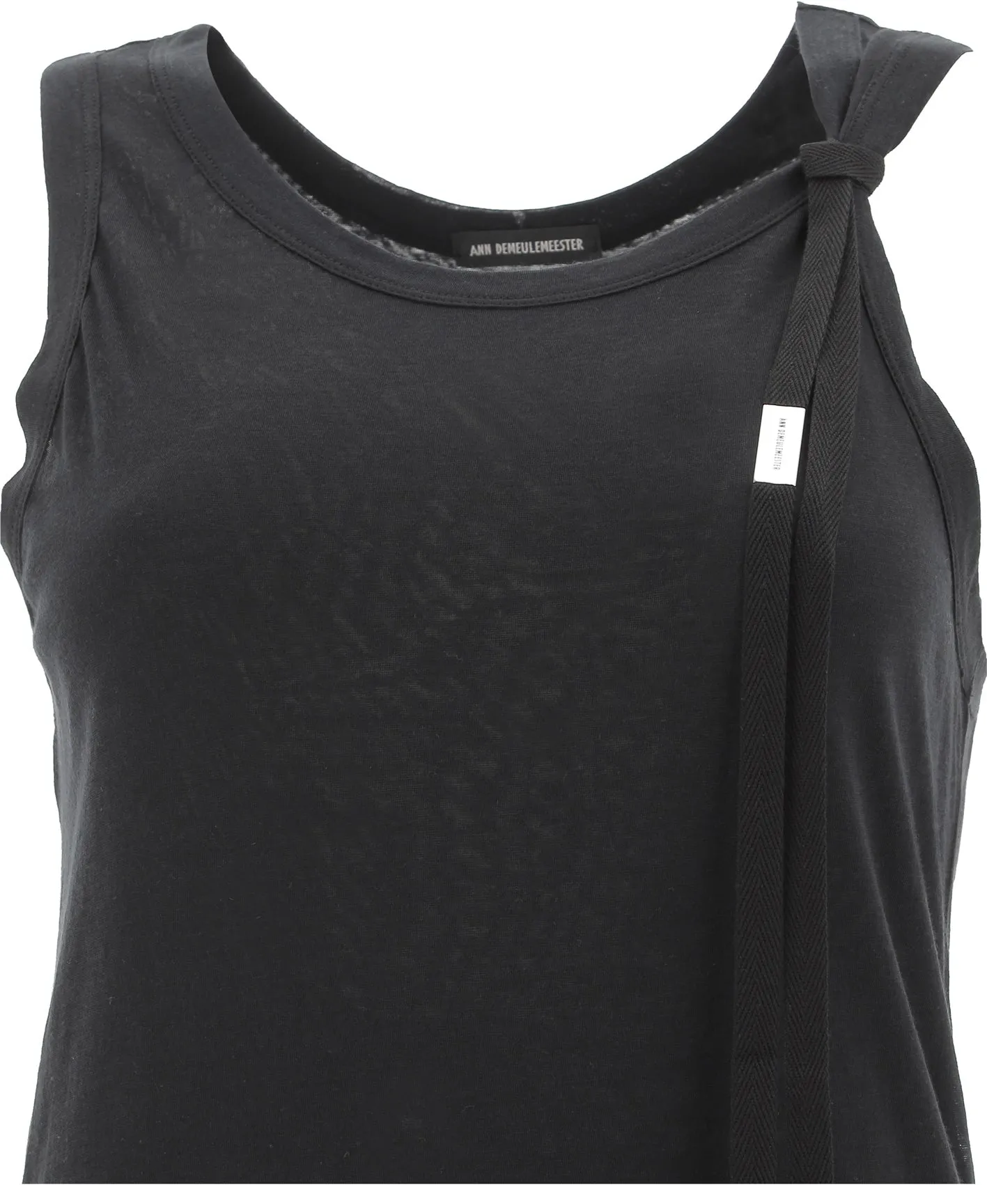 Ann Demeulemeester Lace Detail Longline Sleeveless Top