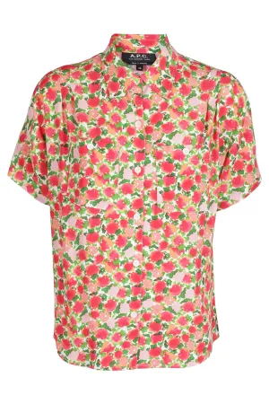 A.P.C. Allover Floral Printed Short-Sleeved T-Shirt