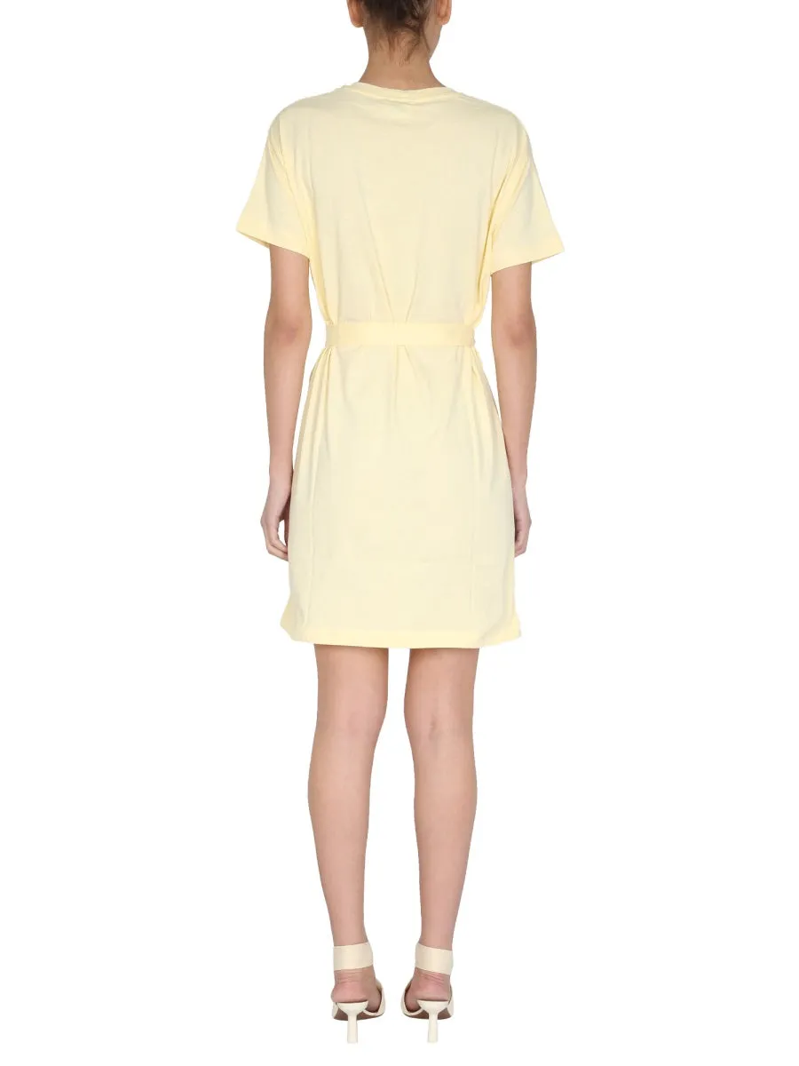 A.P.C. Logo Printed Crewneck T-Shirt Dress