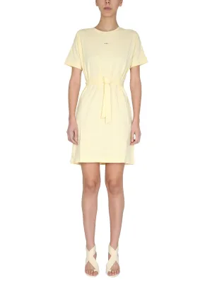 A.P.C. Logo Printed Crewneck T-Shirt Dress