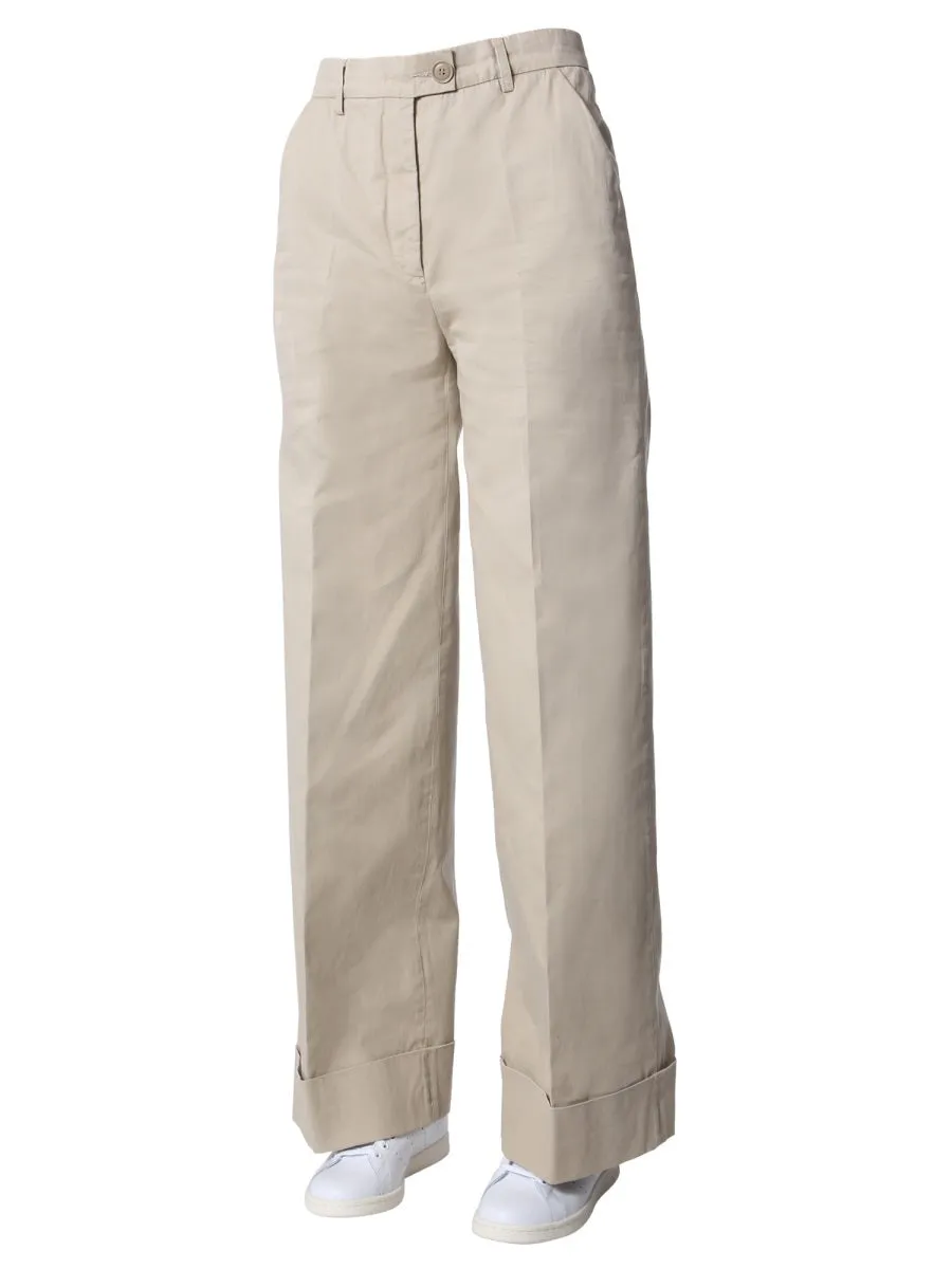 Aspesi High-Rise Wide Leg Pants