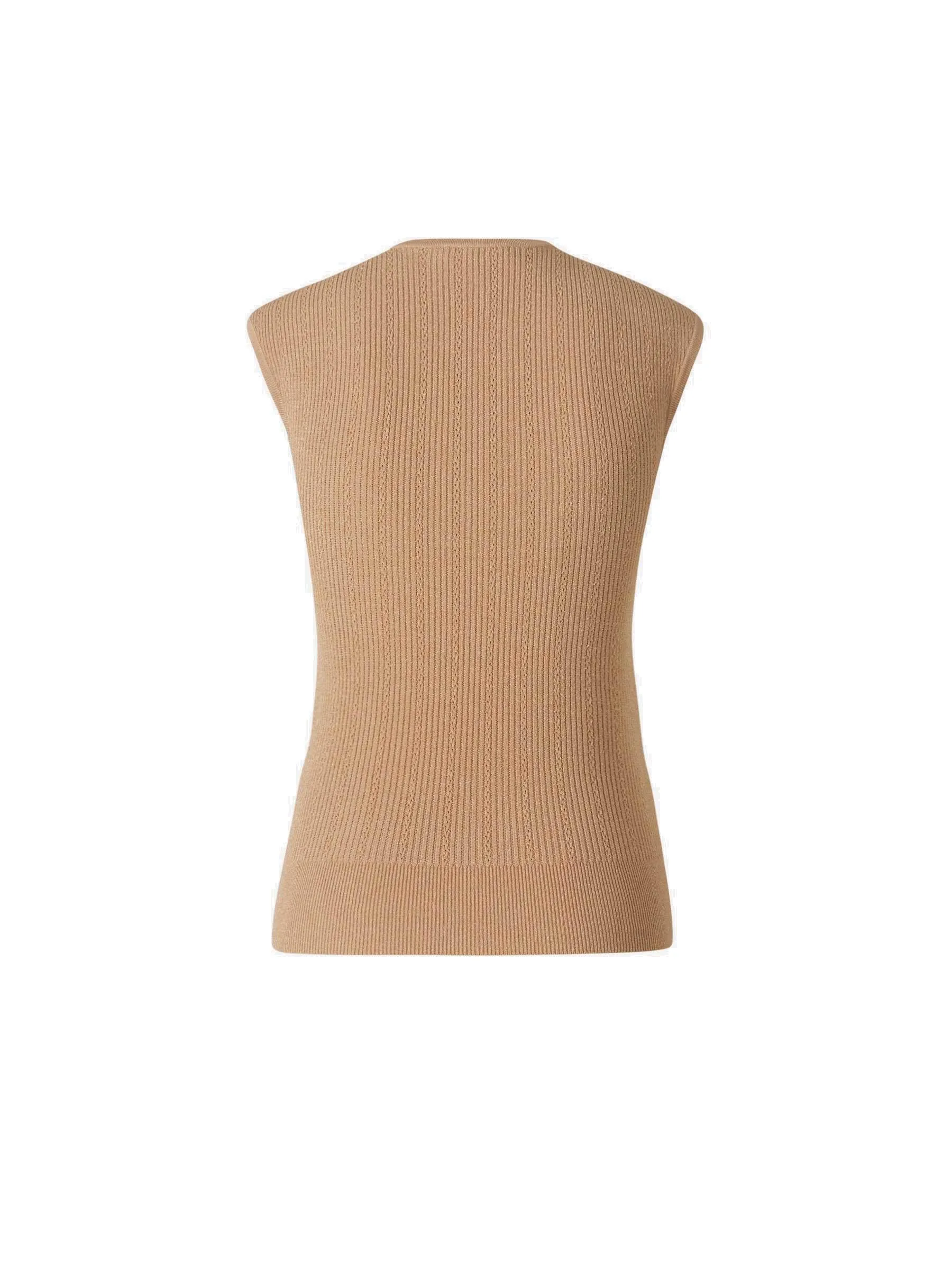 Balmain Button-Embellished Rib Knitted Sleeveless Top