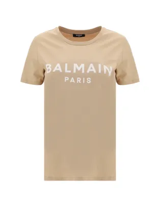 Balmain Logo Printed Crewneck T-Shirt