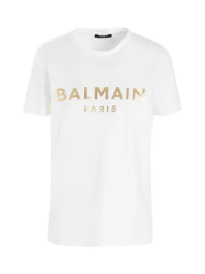 Balmain Logo Printed Crewneck T-Shirt