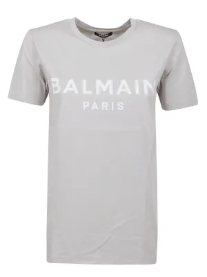 Balmain Logo Printed Crewneck T-Shirt