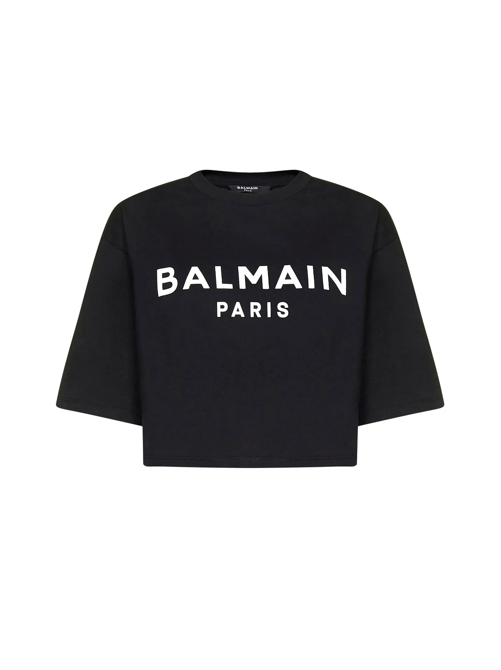 Balmain Logo Printed Cropped T-Shirt