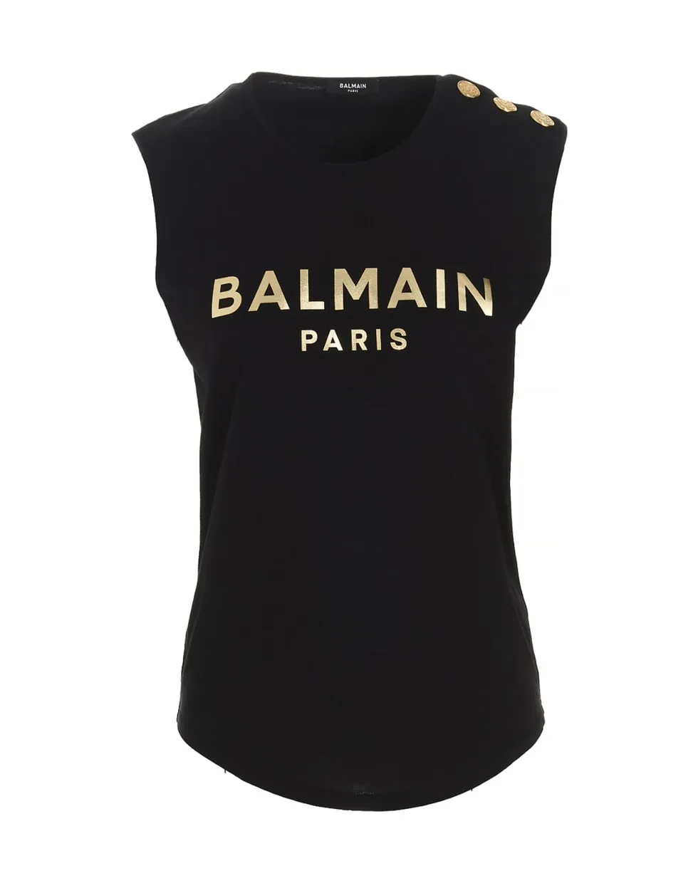 Balmain Logo Printed Sleeveless Tank Top