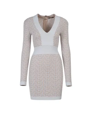 Balmain Monogram Knitted Dress
